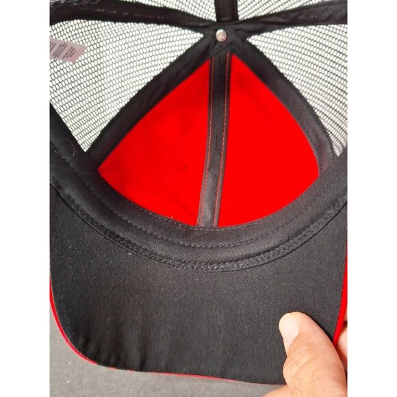 Firestone Racing Mesh Snapback Hat Cap Red/Black Embroidered - Picture 7 of 8